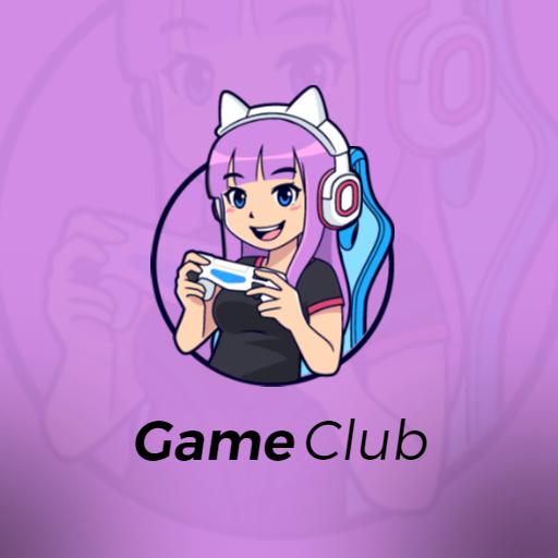 Playful Purple Character Engaging with Esports Game Club Logo Template