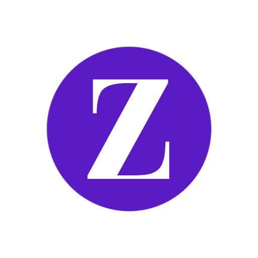 Playful Purple Circle Featuring the Letter Z Alphabet Logo Template