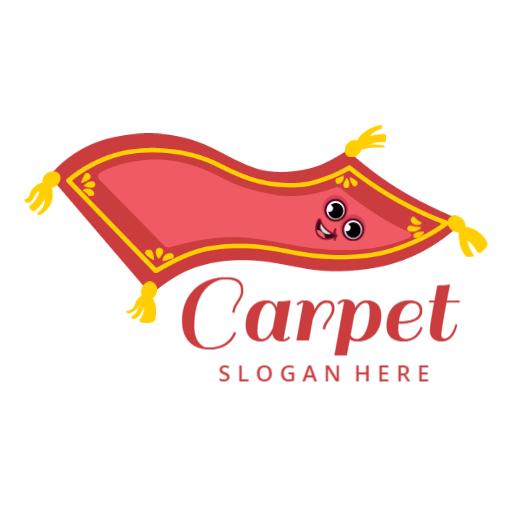 Playful Red Carpet Design Featuring a Cartoon Character Logo Template