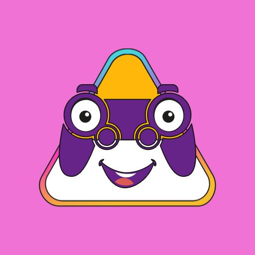 Playful Retro Character Design with Colorful Details Logo Template