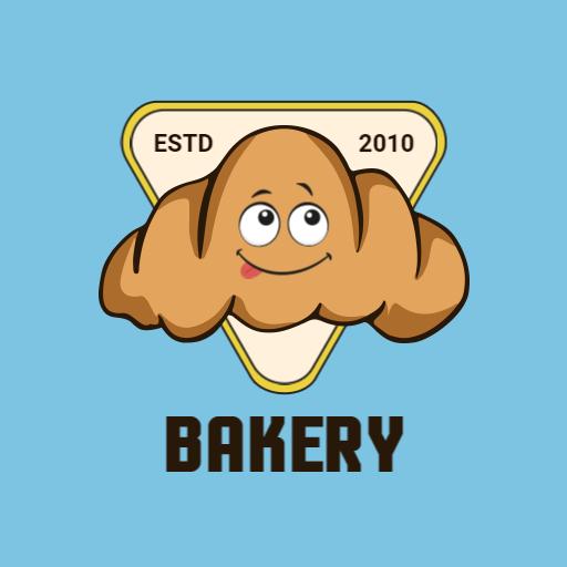 Playful Retro Croissant Design Emphasizing Bakery Culture Logo Template