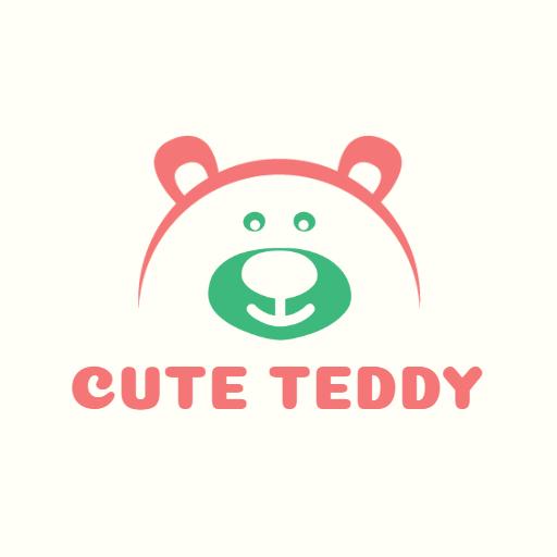 Playful Smiling Teddy Bear Design for Children's Products Logo Template