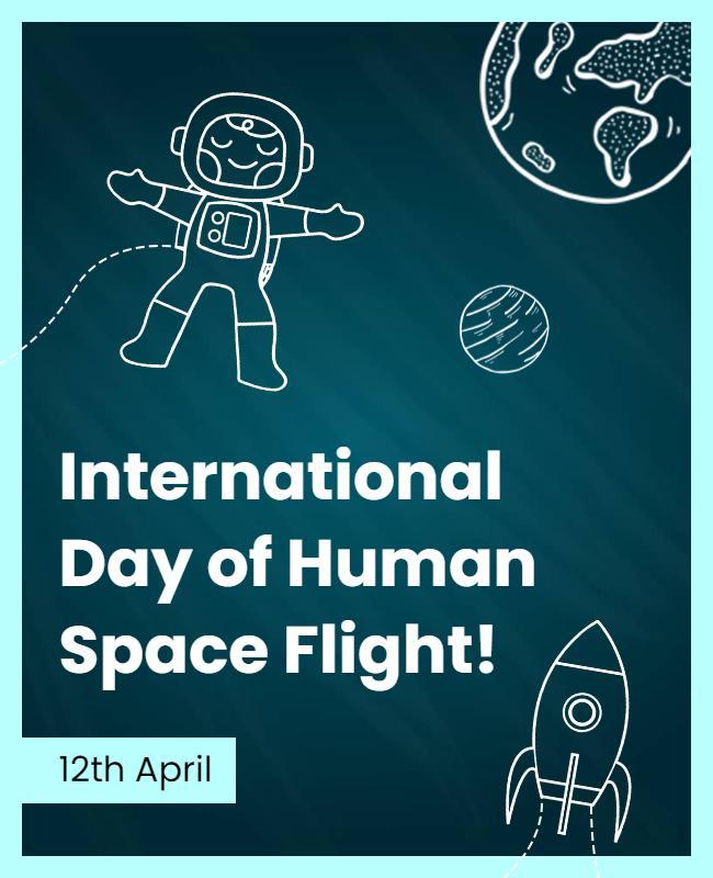 Playful Space Adventure Theme for International Day Poster Template