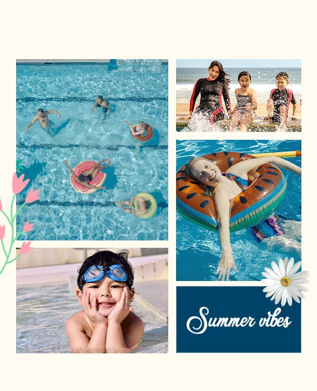 Playful Summer Pool Fun Activities Poster Template