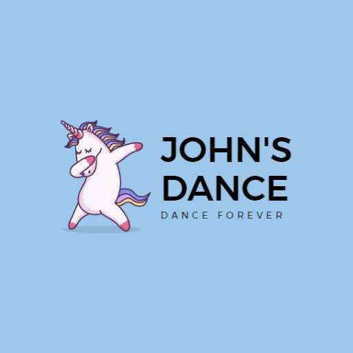 Playful Unicorn Dance Theme for Creative Kids Dance Logo Template