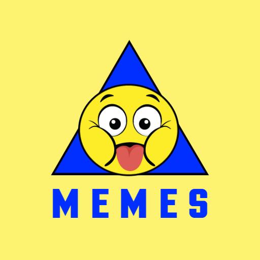 Playful Yellow and Blue Retro Memes Featuring Fun Emoji Logo Template