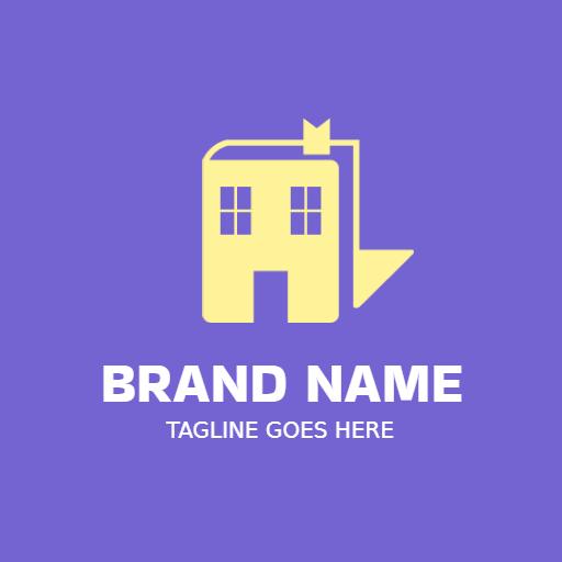 Playful Yellow Schoolhouse Design for Education Logo Template