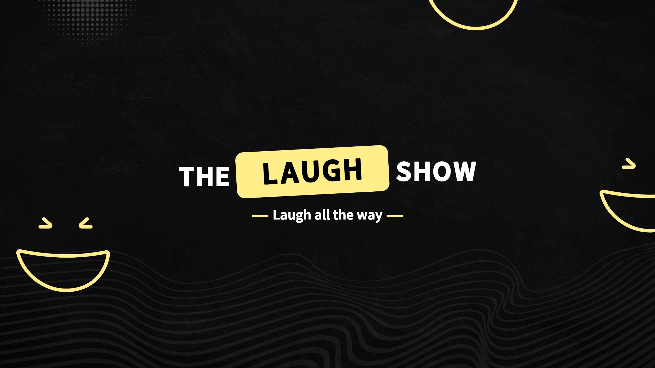 Playful Yellow Smiley Faces Against Black YouTube Banner Template