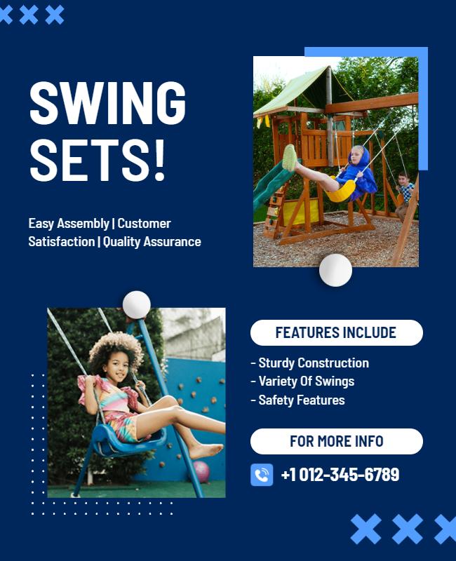 Playground Swing Sets Promotional Flyer Template