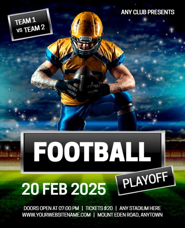 Playoff Football Flyer Template