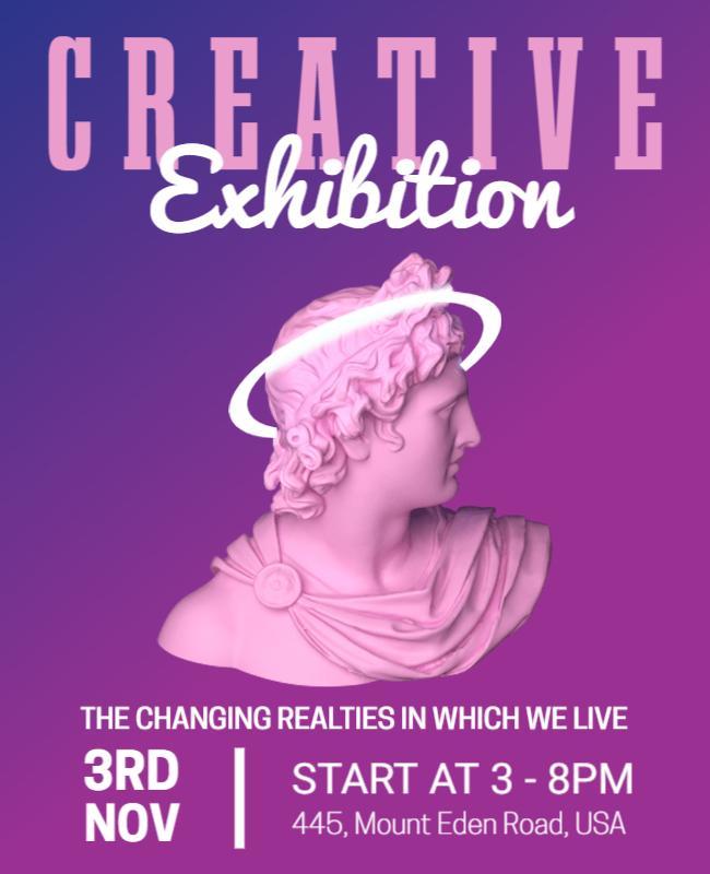 Plum Creative Exhibition Flyer Template