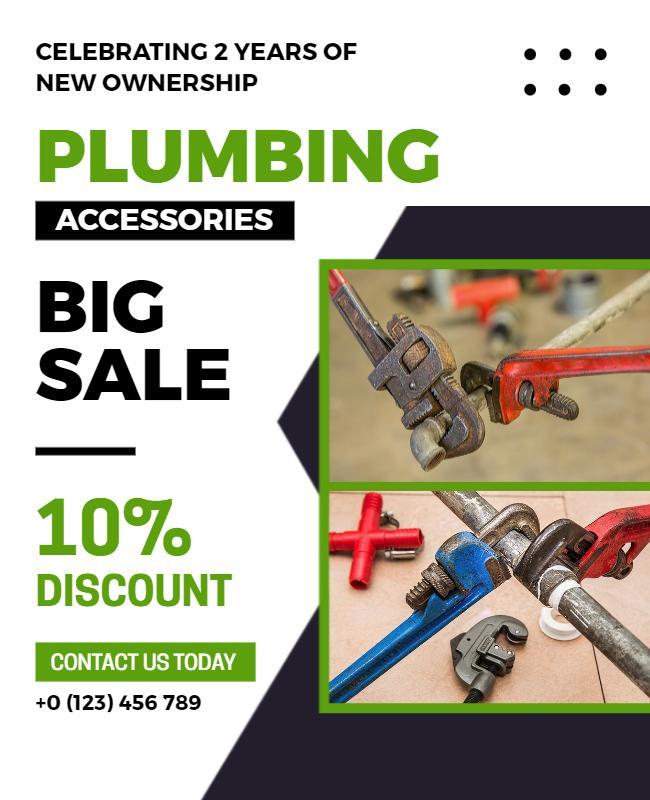 Plumbing Accessories Big Sale Discount Flyer Template