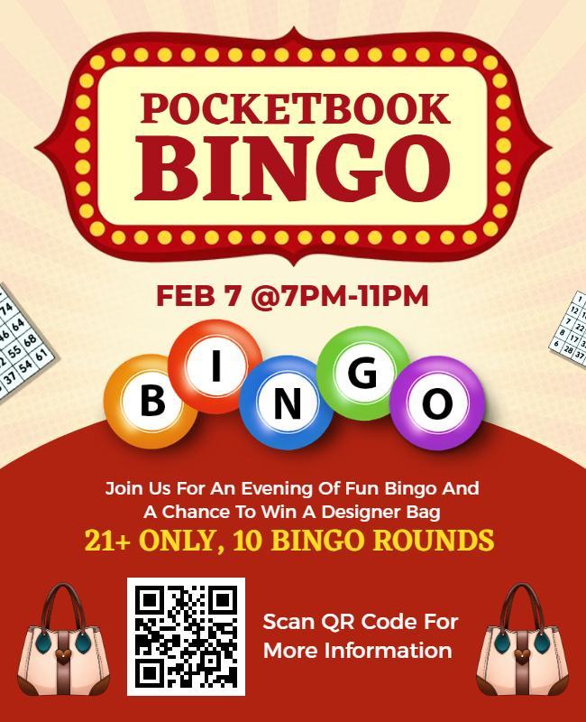 Pocketbook Bingo Event Promotion Flyer Template