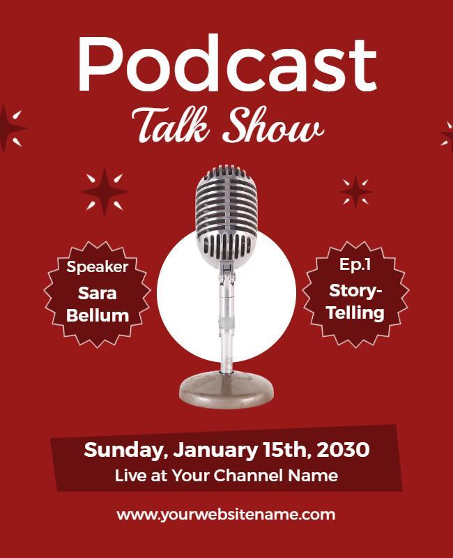 Podcast Talk Show Event Flyer Template