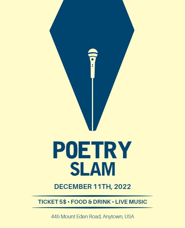 Poetry Slam Event Promotion Flyer Template