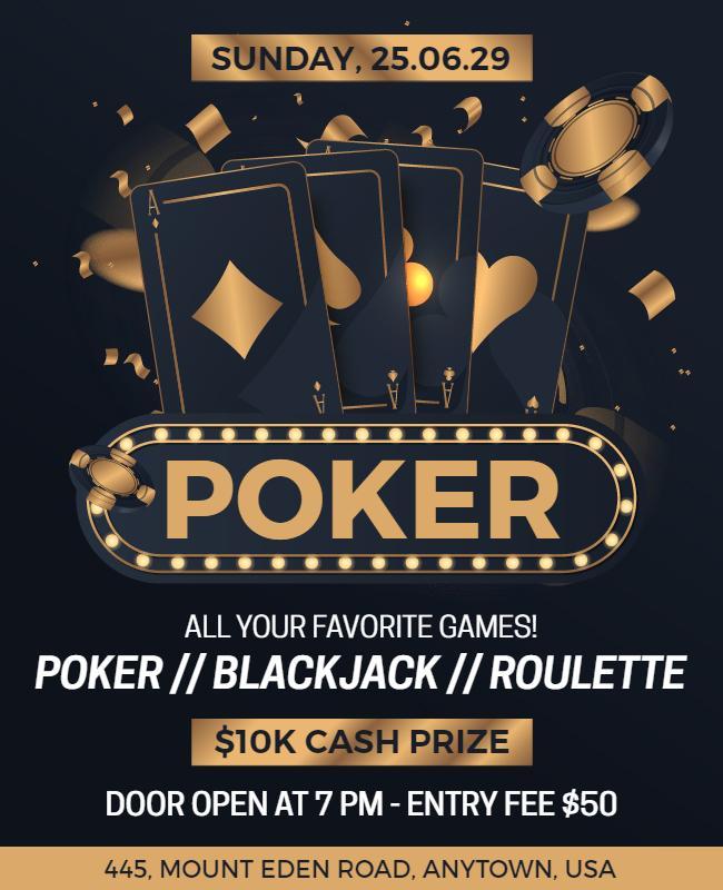 Poker Night Flyer Template