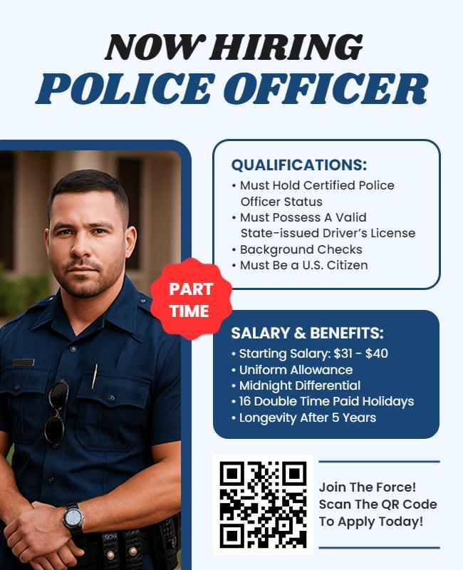 Police Officer Recruitment Flyer Template