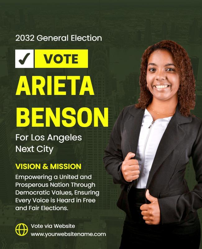 Political Campaign Election Flyer for Local Candidate Template