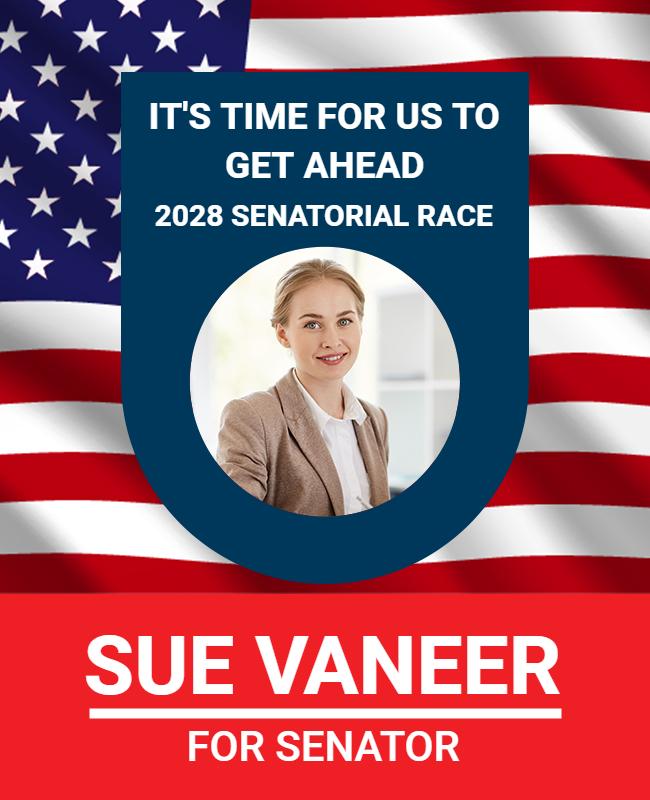 Political Campaign Senatorial Race Flyer Template