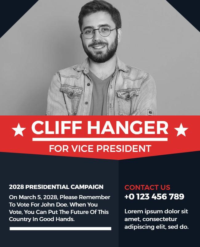 Political Campaign Vice President Flyer Template