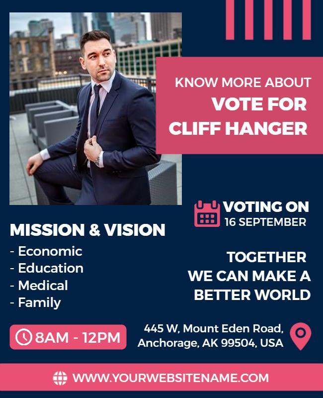 Political Campaign Vote Promotion Flyer Template