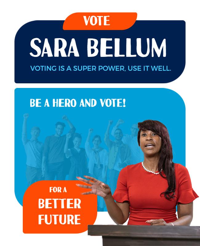 Political Campaign Voting Initiative Flyer Template