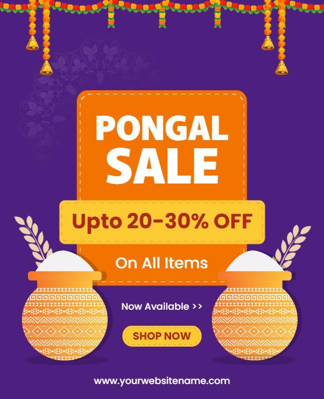 Pongal Festival Discount Sale Flyer Template