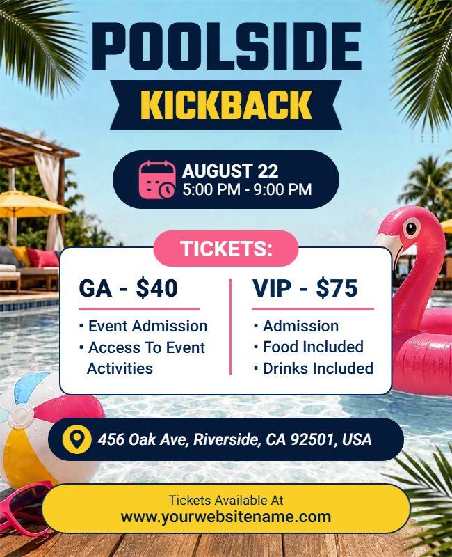 Poolside Kickback Party Flyer Template