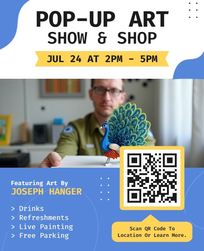 Pop-up Art Show and Shop Event Flyer Template