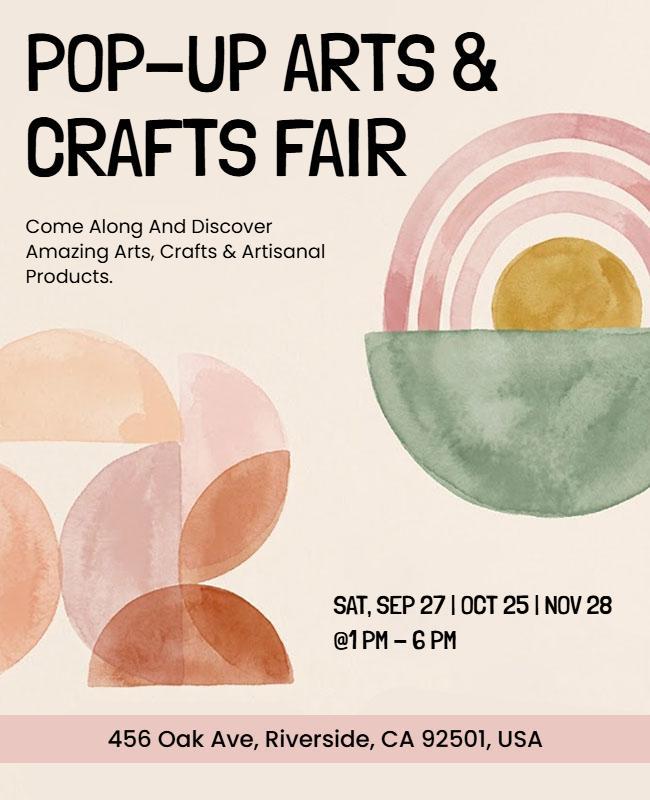 Pop-up Arts and Crafts Fair Flyer Template