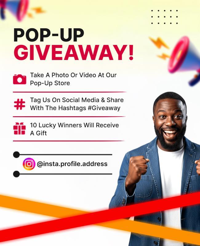 Pop-up Giveaway Event Flyer Template