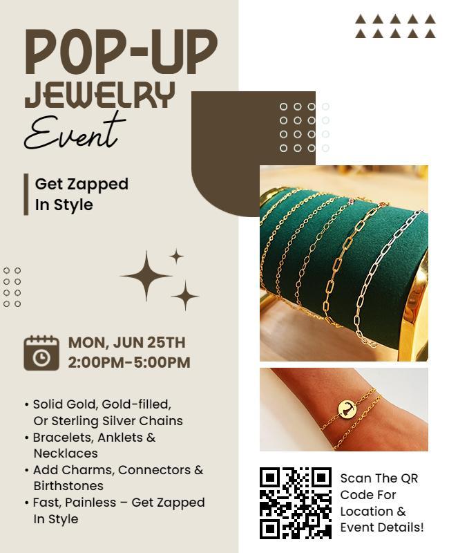 Pop-up Jewelry Event Promotion Flyer Template