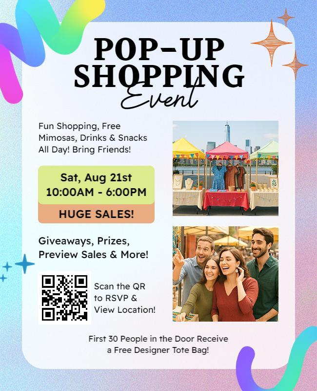 Pop-up Shopping Event Flyer Template