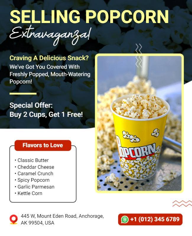 Popcorn Extravaganza Special Offer Flyer Template