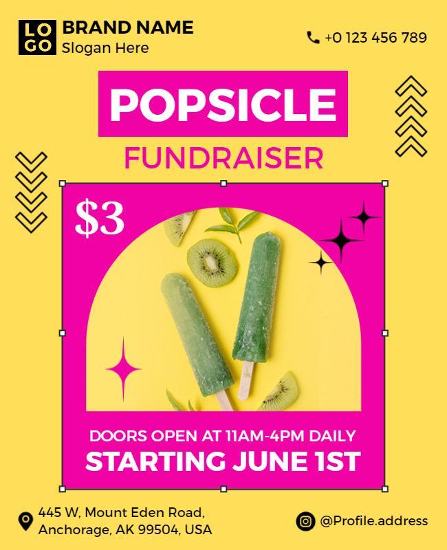 Popsicle Fundraiser Event Flyer Template