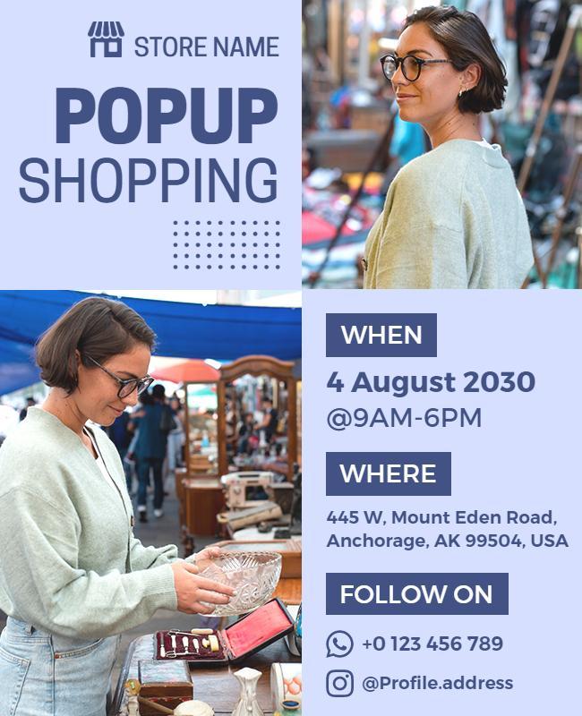 Popup Shopping Event Flyer Template