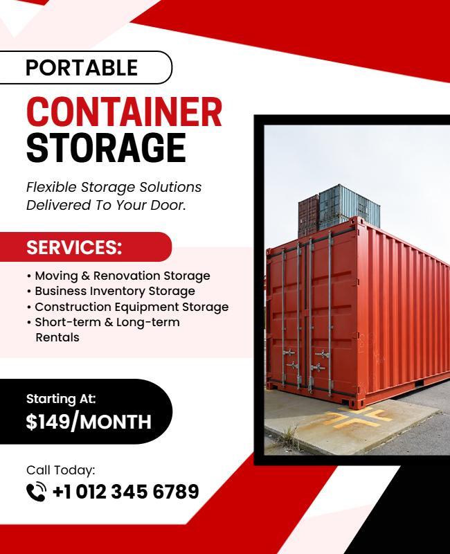 Portable Container Storage Services Flyer Template