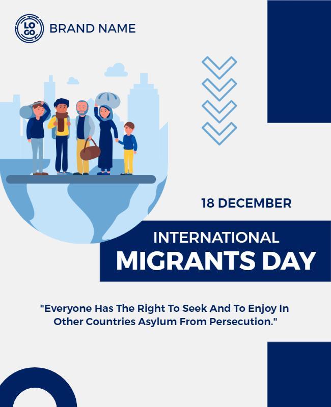 Positive Community-Centric International Migrants Day Poster Template