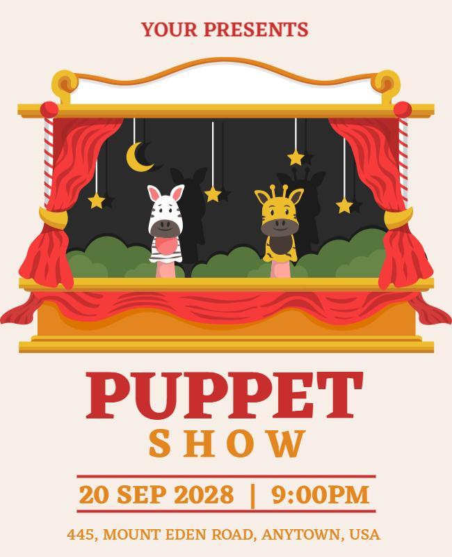 Pot Pourri Puppet Show Flyer Template