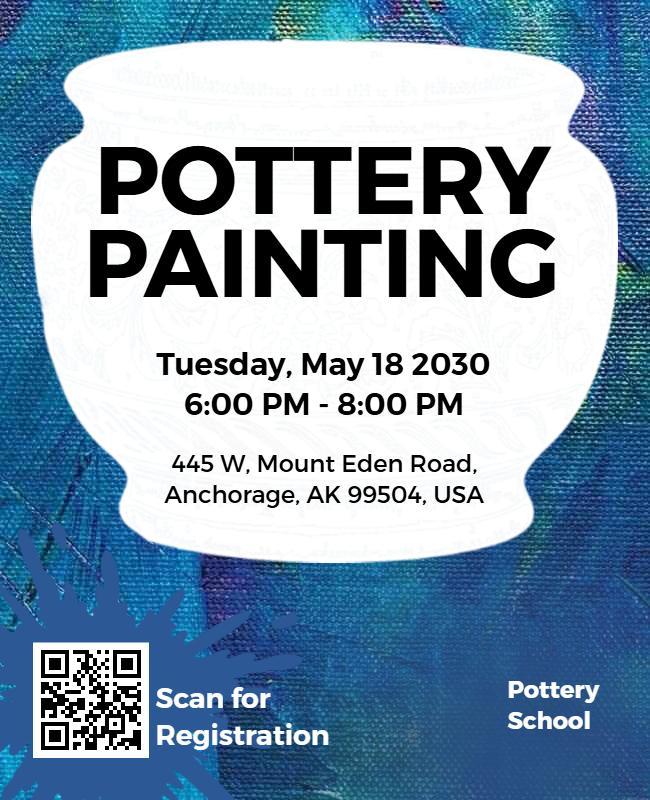 Pottery Painting Workshop Flyer Template