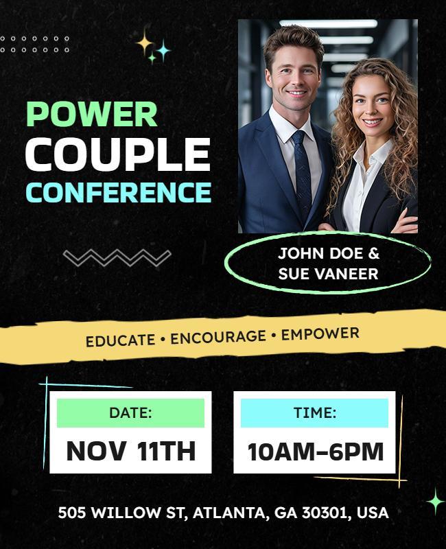 Power Couple Leadership Conference Flyer Template