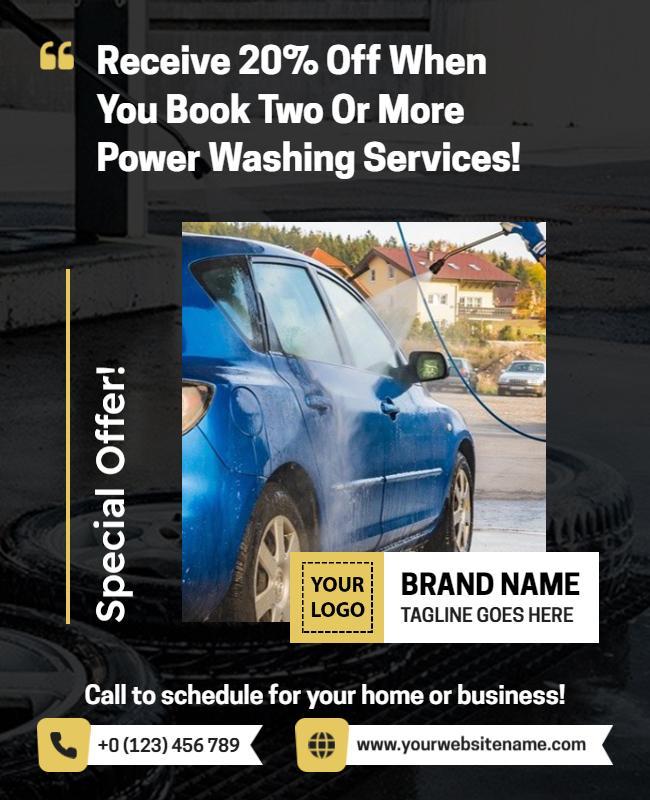 Power Washing Service Discount Flyer Template