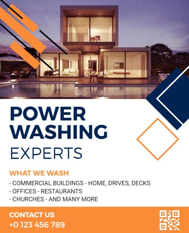 Power Washing Service Promotional Flyer Template