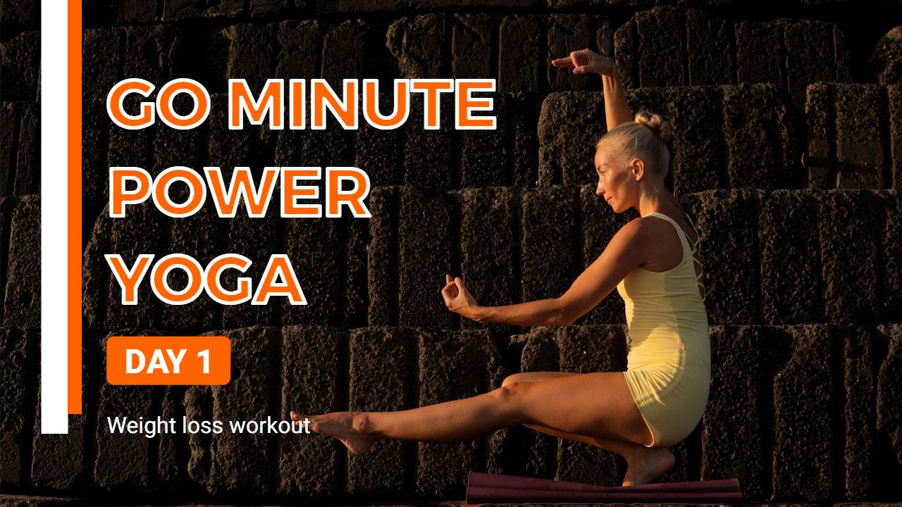 Power Yoga Weight Loss Workout YouTube Thumbnail Template