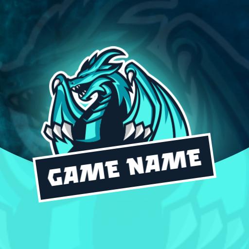 Powerful Blue Dragon Design Representing Esports Logo Template