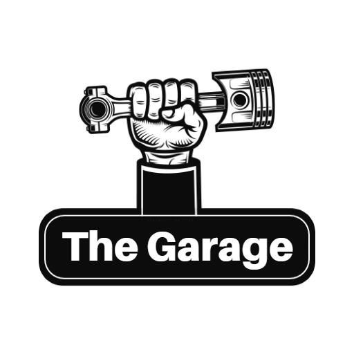 Powerful Hand Holding Engine Piston Symbolizing Garage Services Logo Template