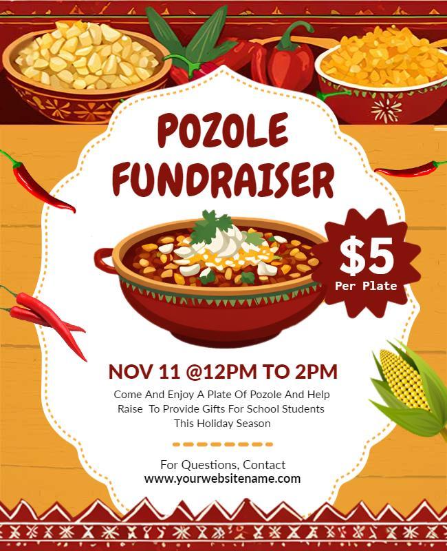 Pozole Fundraiser Event Flyer Template