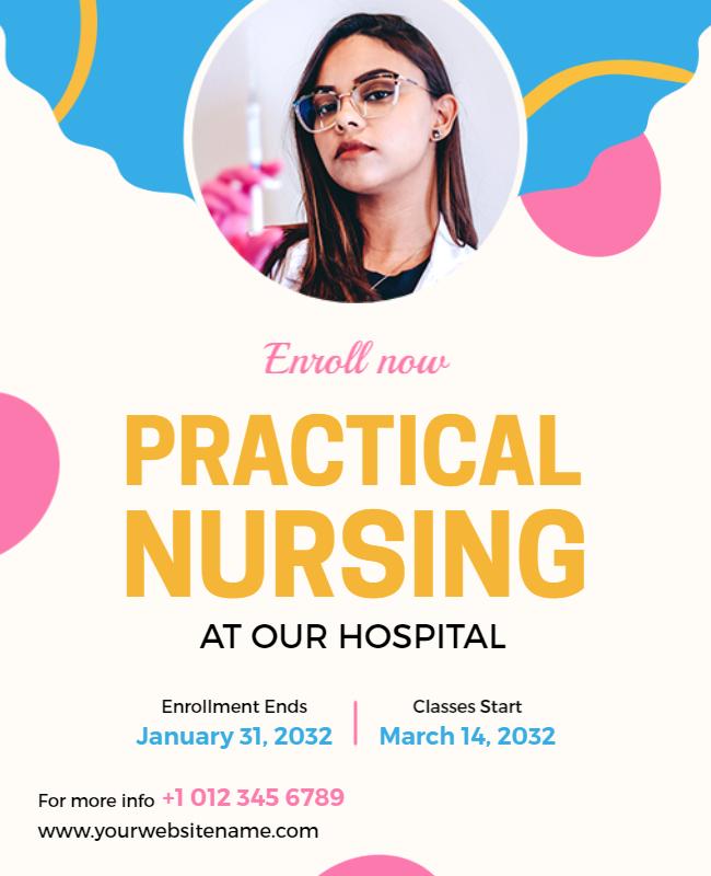 Practical Nursing Program Enrollment Flyer Template