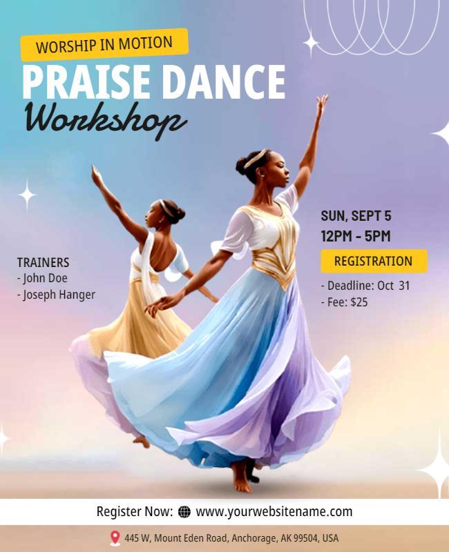 Praise Dance Workshop Event Flyer Template