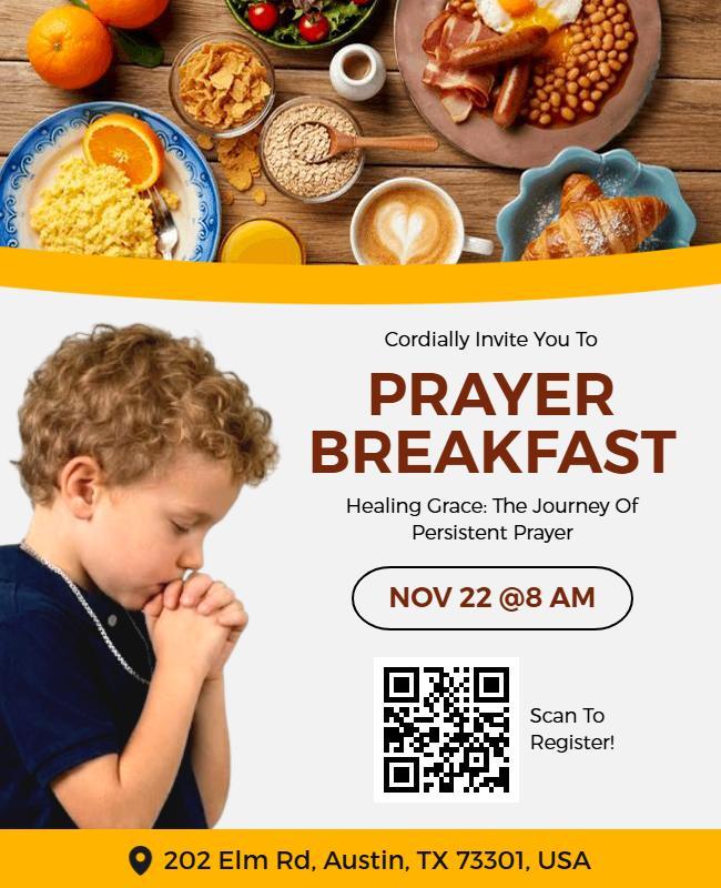 Prayer Breakfast Event Poster Template